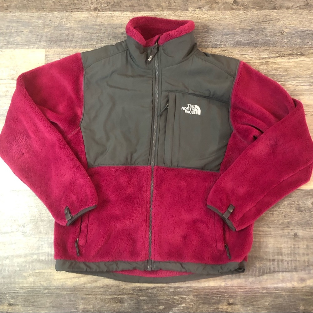North face Full-Zip Polartec Thermal Pro Jacket size Medium burgundy/black